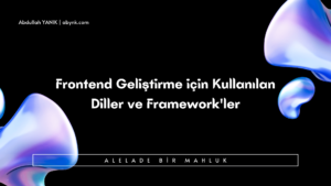 Frontend Geliştirme için Kullanılan Diller ve Framework'ler (1)